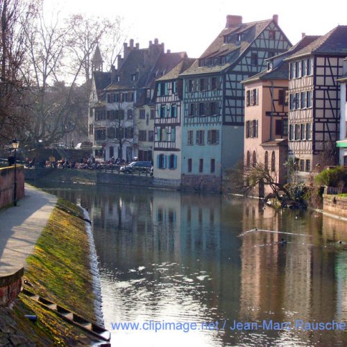Quai,Petite France, maison, alsaciennes, Strasbourg,